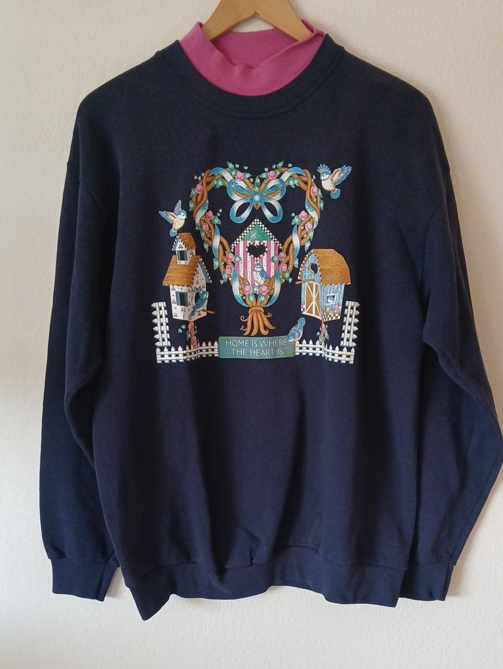 Vintage Home Is Where The Heart Is Willow Bay Double Collar Sweatshirt